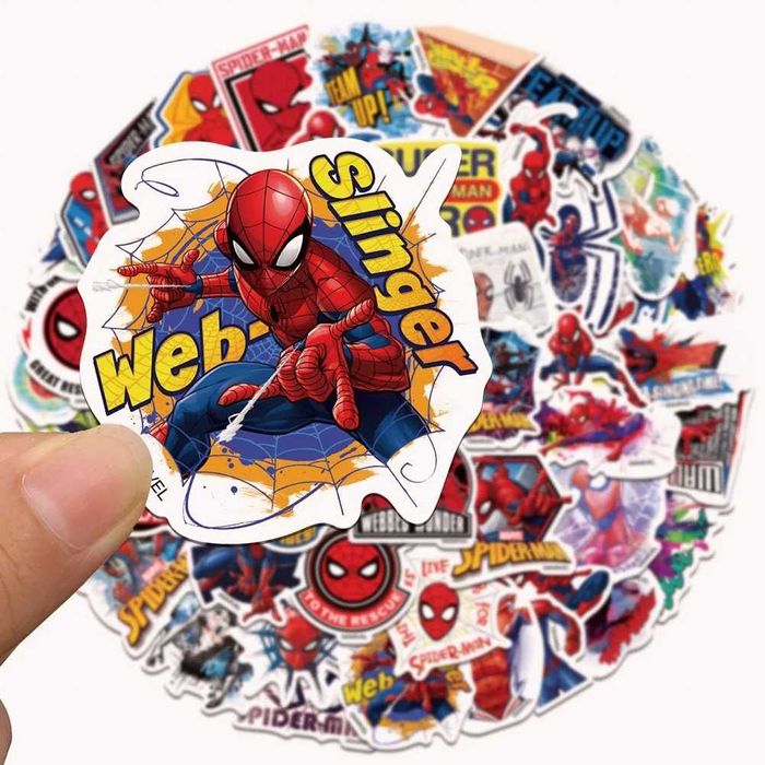 Наклейки стикеры Человек паук Spider-Man декор скейт ноут велосипед