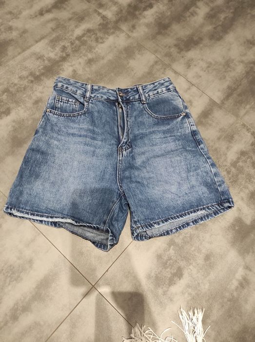 Spodenki jeansowe wysoki stan