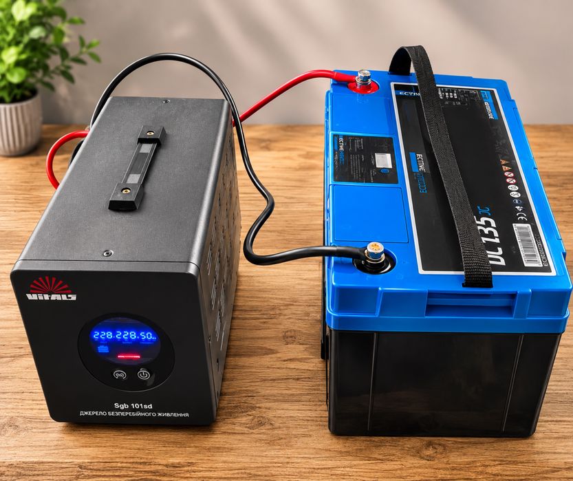 ДБЖ Джерело безперебійного живлення Vitals Sgb 101sd  +Акум AGM Gel 135