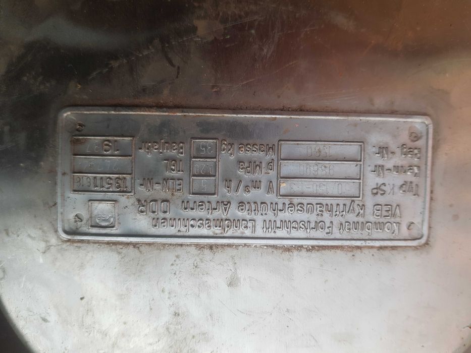 Wirówka separator do mleka pojemnik ciśnieniowy z nierdzewki