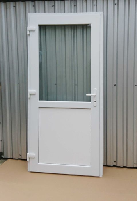 Drzwi zewnętrzne PCV 90X200 białe RÓŻNE ROZMIARY szybka dostawa PL