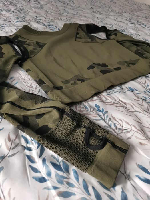 Camisola padrão militar verde com luva, M