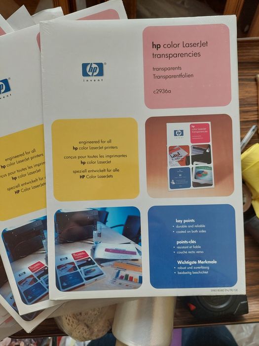Hp color laserjet transparências 3 novos selados