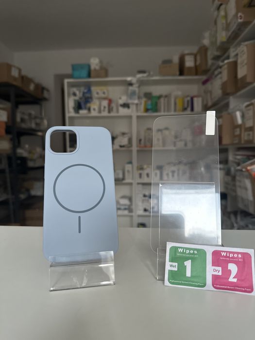 Etui SILIKON MagSafe + SZKŁO hartowane do IPHONE 13