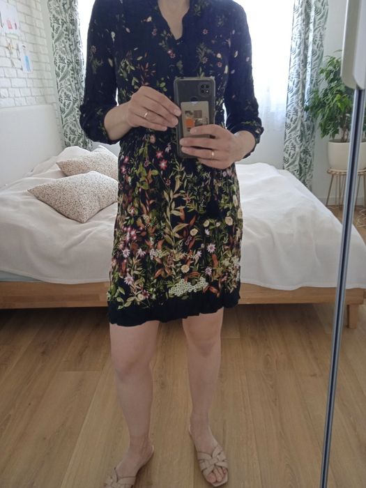 Sukienka Boho kwiaty Reserved r. XS