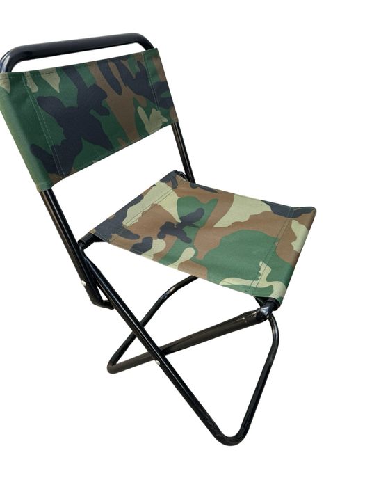 Стілець туристичний зі спинкою складаний камуфляж