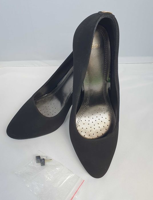 Szpilki czarne zamsz