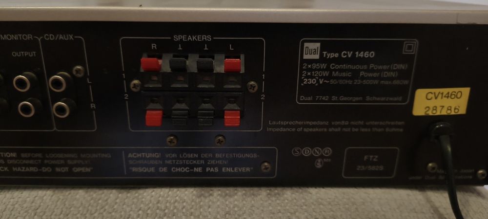 DUAL CV 1460 – wzmacniacz stereo – klasyczny niemiecki Hi-Fi