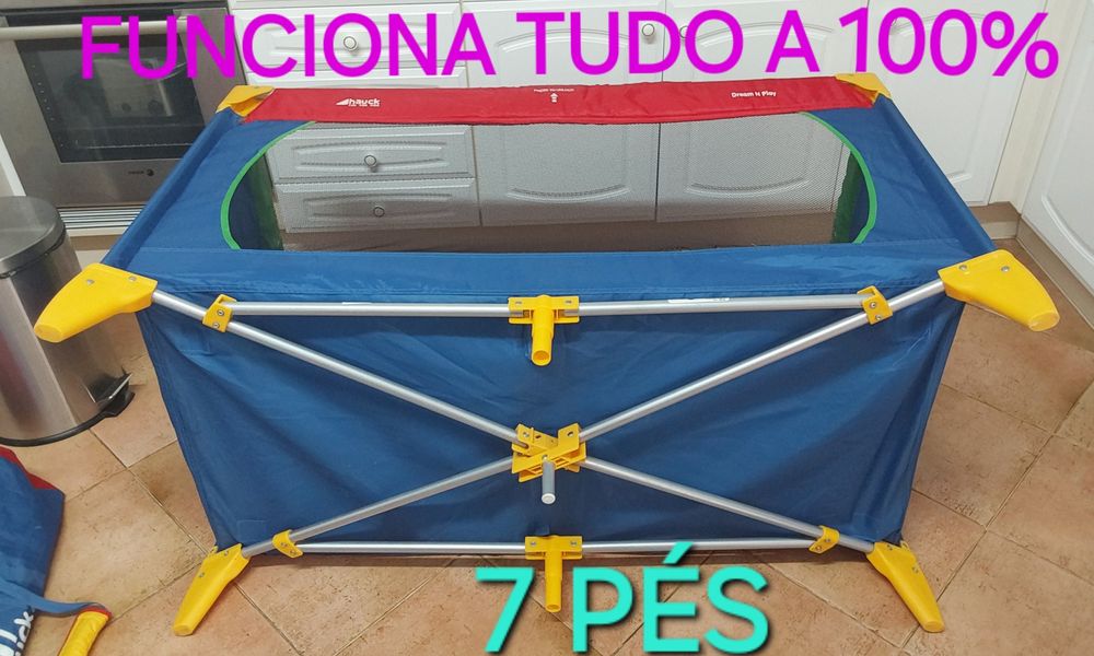 CAMA/PARQUE de VIAGEM como NOVA PARA BEBÉ.Casa Quarto Sala Cozinha.