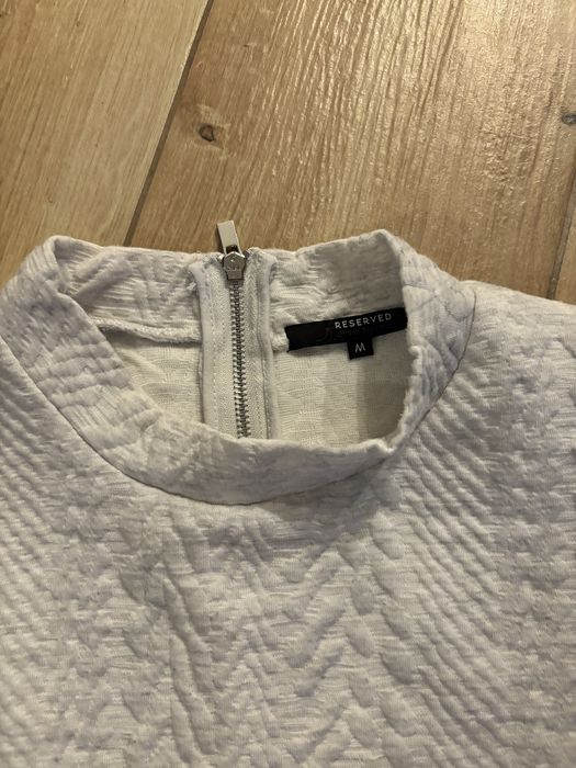 Bluza dresowa elegancka szara pikowana Reserved M