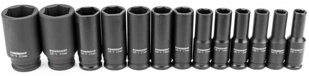 POWERMAT Zestaw Nasadek Udarowych Nasadki Udar 13el 10-32mm PM0817