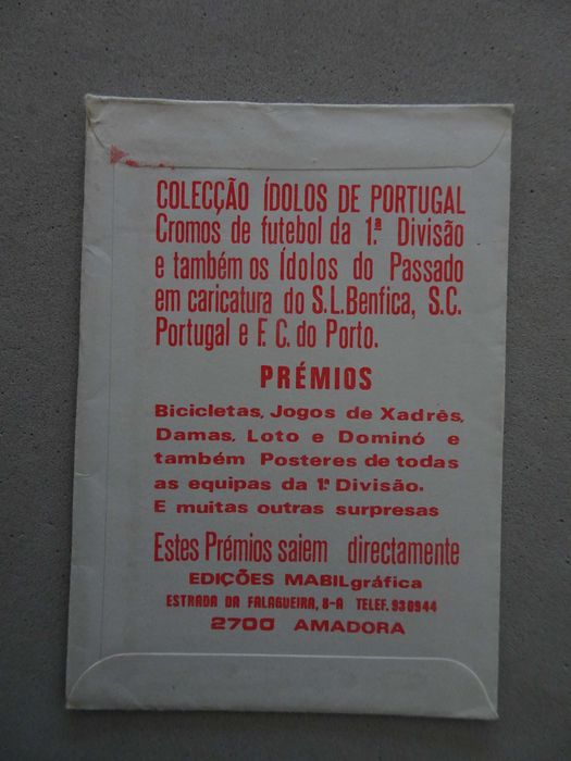 Carteira de cromos fechada Futebol Ídolos de Portugal - Marítimo
