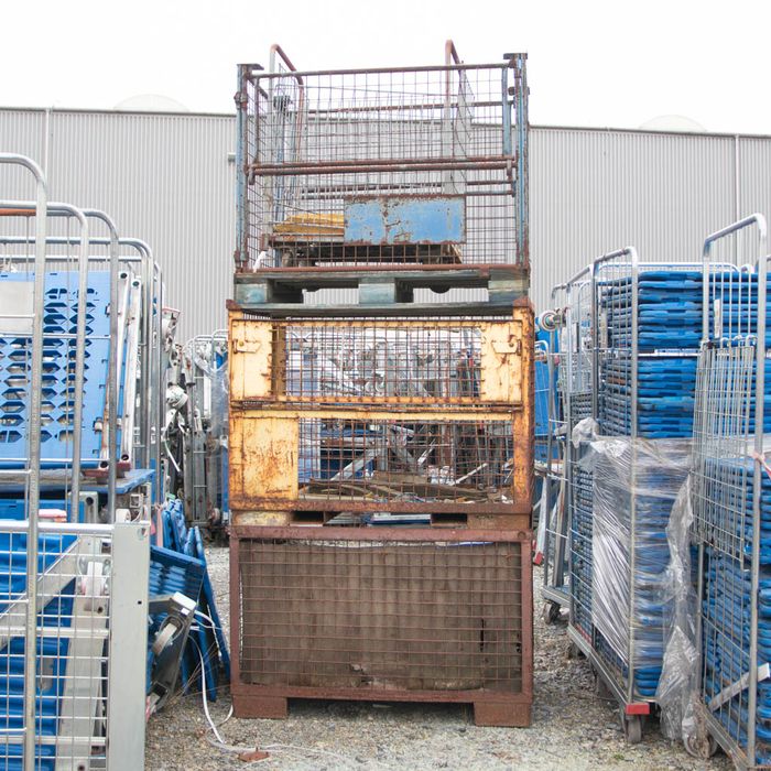 Gitterbox - Stalowy Pojemnik Siatkowy z Uchylaną Klapą