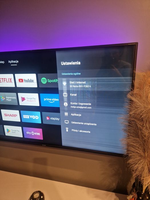 Telewizor Sharp 50BL5EA 50 LED 4K Android TV - uszkodzony