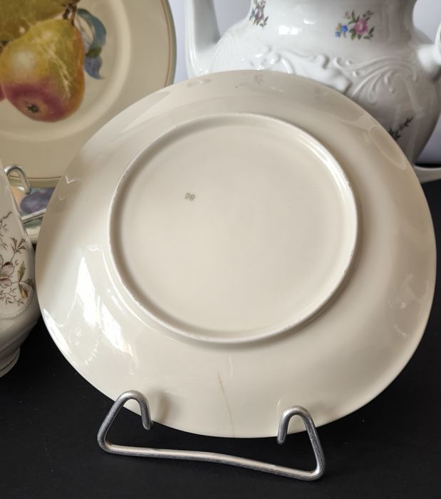 Konfiturówki piękna stara porcelana 1+6 ekri