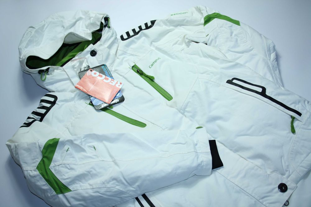 kurtka damska campus INES narciarska biały/zielony r. L/40