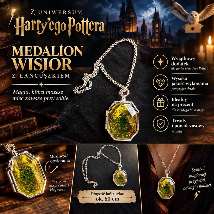 Naszyjnik Harry Potter Horcrux Medalion Slytherin