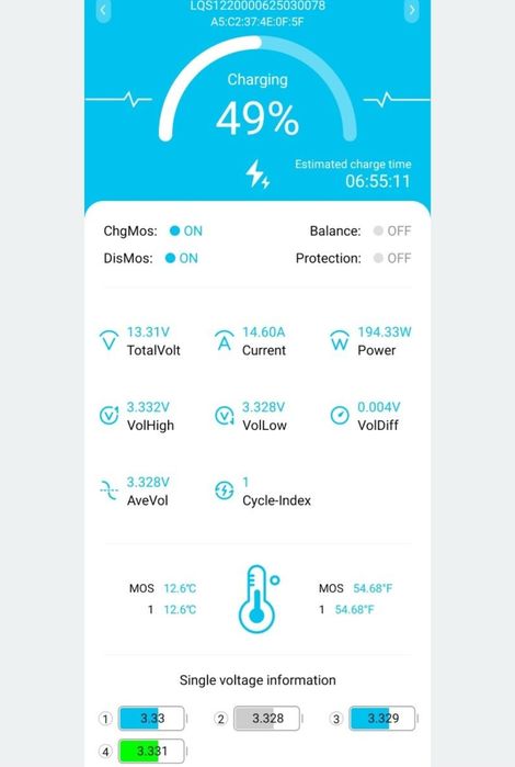 Акумулятор 12,8 v 200ah