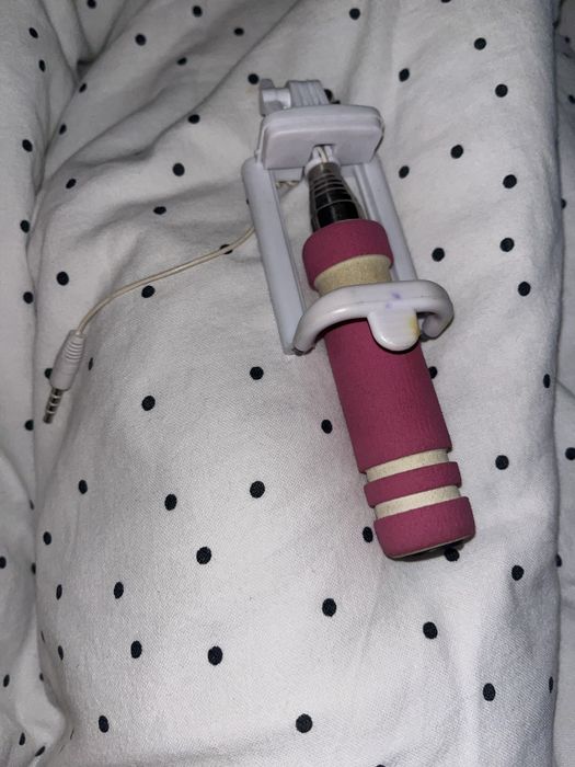 Uchwyt kijek do selfie różowy z rossman