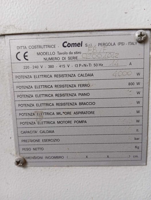 Caldeira de 2 ferros  + Caldeira de 1 ferro + Mesa de aspiração