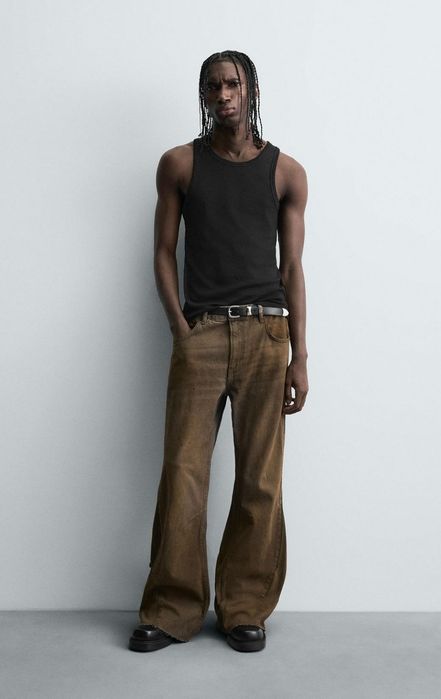 !!!РОЗПРОДАЖ!!! Zara flared baggy zip jeans