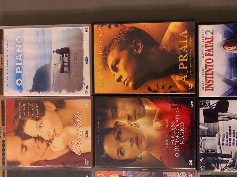 8 filmes-A Praia,O Piano, Chocolate, Instinto fatal 2, Houdini