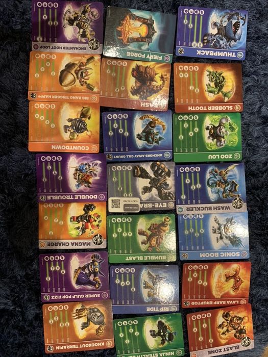 21 cartas skylanders