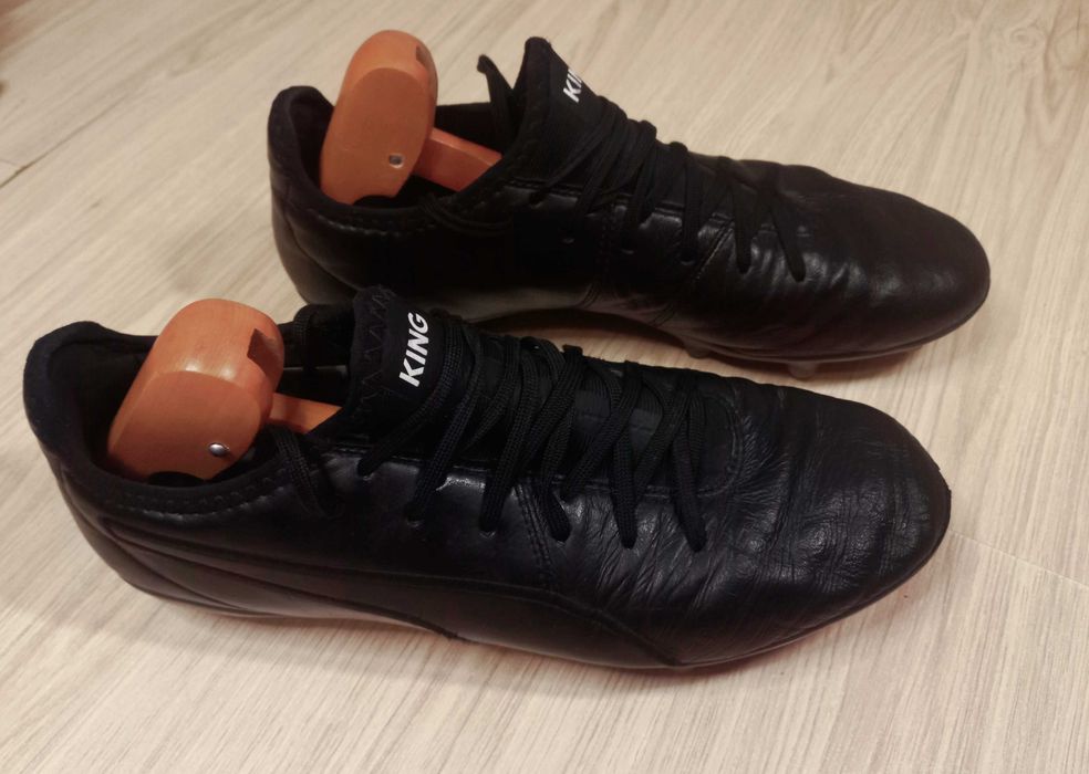 Чоловічі бутси Puma King Pro SG чорні натуральна шкіра для хлопця р 42