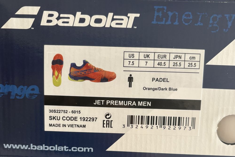 Sapatilhas Padel - Babolat Jet Premura Tam. 40.5