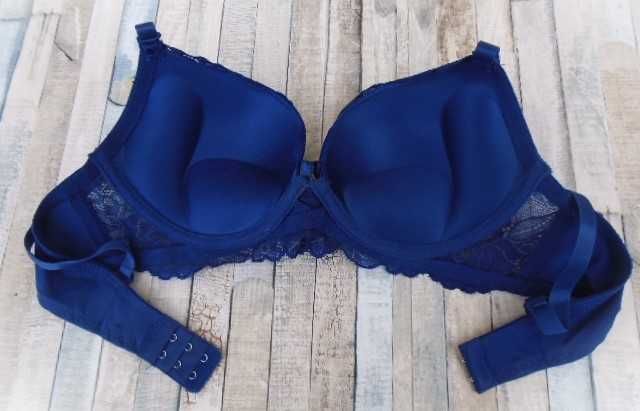 Biweier / biustonosz granatowy 85B koronka  z delikatnym push-up