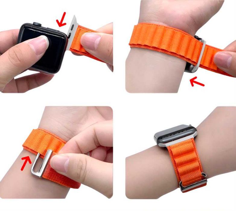 Pasek Materiałowy Apple Watch 42/44/45/49mm ZIELONY kod A210