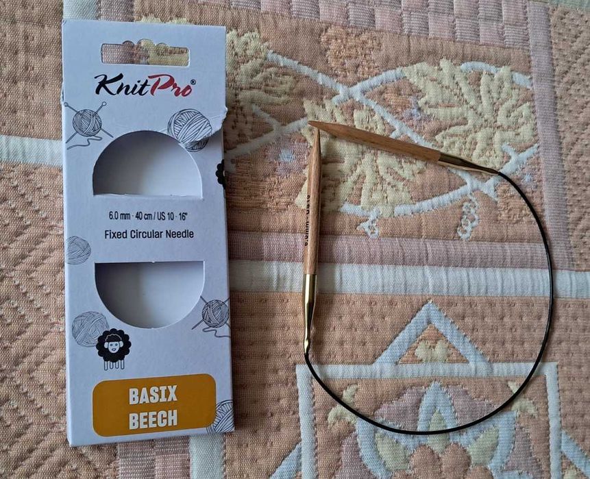 Druty z żyłką KnitPro Basix Beech (rozmiar 6,0 mm długość 40 cm)
