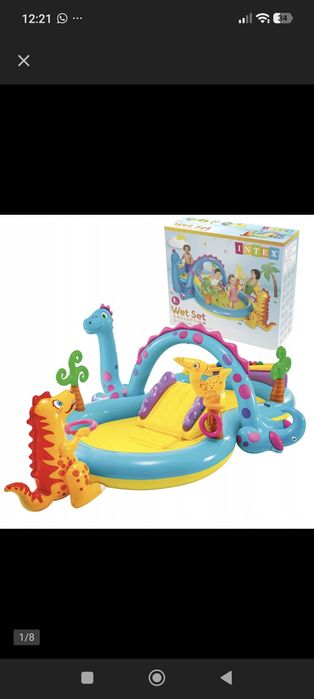 Basen dla dzieci INTEX Dinoland zjeżdżalnia