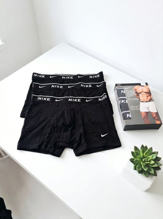 NOWE Nike Bokserki męskie Czarne 3pack Na prezent