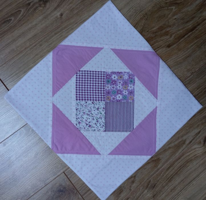 Unikalna poszewka patchwork – 100% bawełna, handmade, 40x40