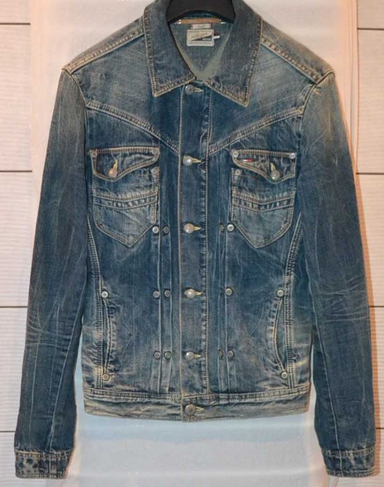TOMMY HILFIGER Katana Kurtka Damska Jeans S Oryginalna Super Stan