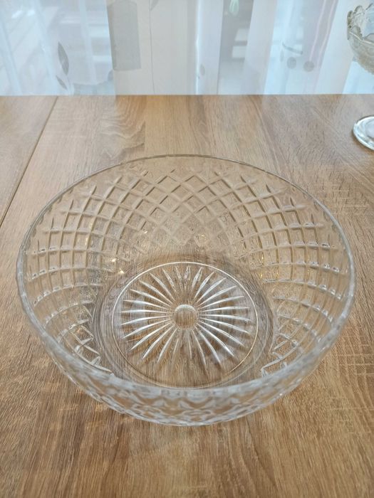 Misa Ozdobna Szklana Kryształ Średnica 21,5 Wysokość 9,5 cm