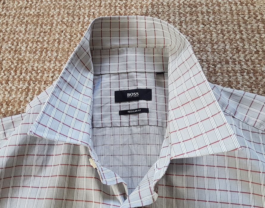 HUGO BOSS рубашка regular fit в клетку Оригинал XL 17 - 43