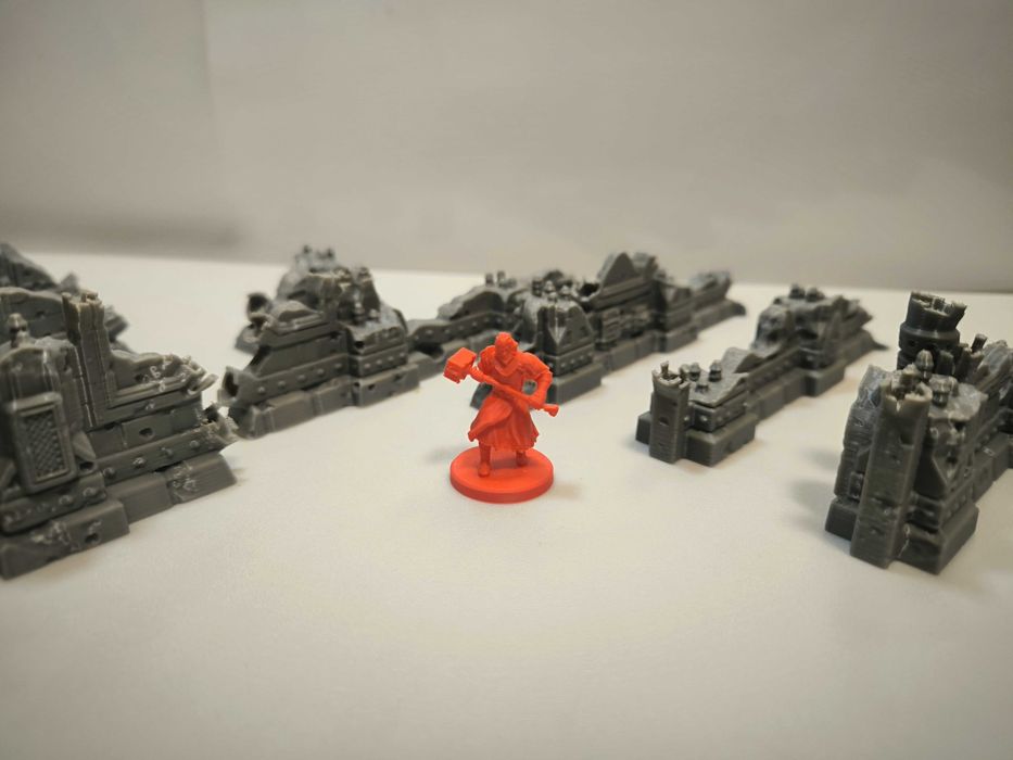 Małe zrujnowane murki SCI-FI Zestaw RPG Diorama Makieta Wargaming