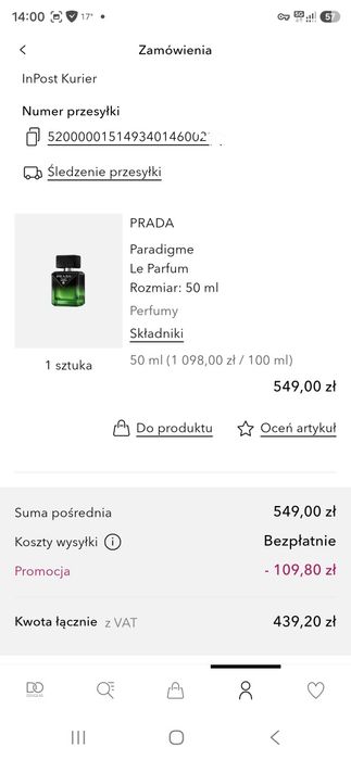 PRADA Paradigme Le Parfum/ Perfuma - nowa, 25.08.26