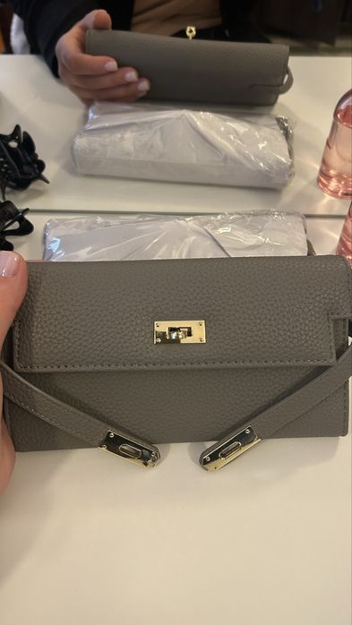 Portfel Damski w stylu Kelly | Szary Taupe | Nowy Elegant