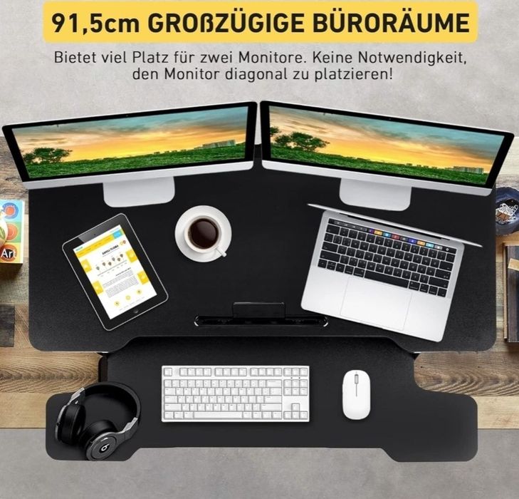 Stolik pod laptopa rozkładany 2 poziomy siłownik nadstawka na biurko