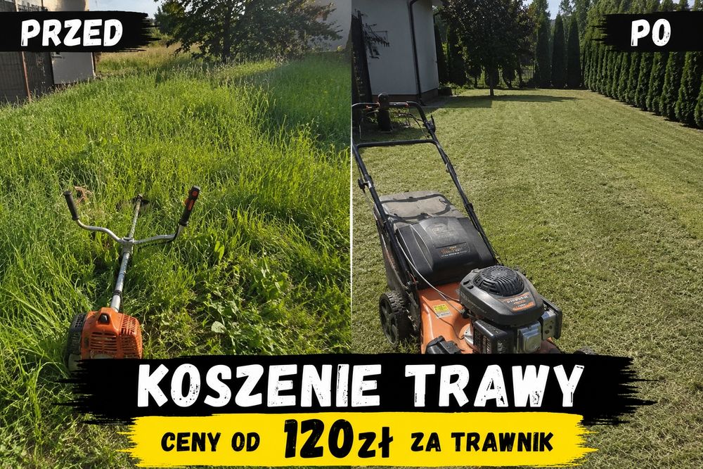 Kosiarka, kosa spalinowa  koszenie trawy Opole lubelskie i okolice