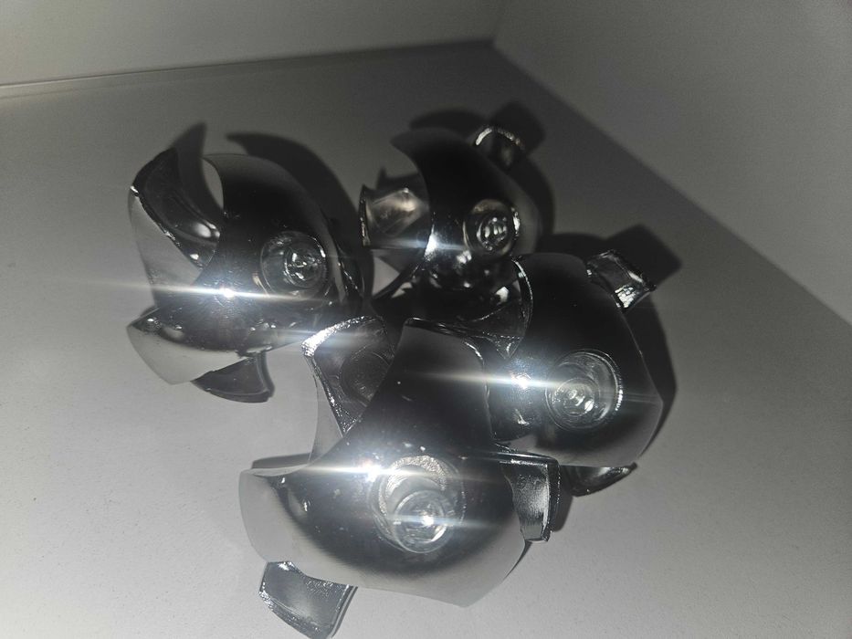 30szt Złącze dwukierunkowe trzykierunkowe do rur chromowane fi25