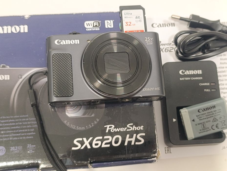 Aparat cyfrowy CANON PowerShot SX620 HS WiFi NFC 20mp x25 FHD bdb