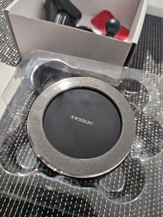 XWXELEC Bezprzewodowa ładowarka samochodowa magnetyczna 2w1