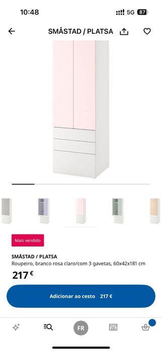 Roupeiro criança IKEA Smastad