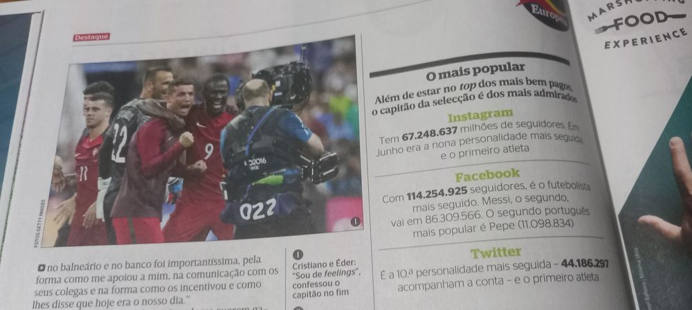 Cristiano Ronaldo e Éder campeões 2016 eternos em revista