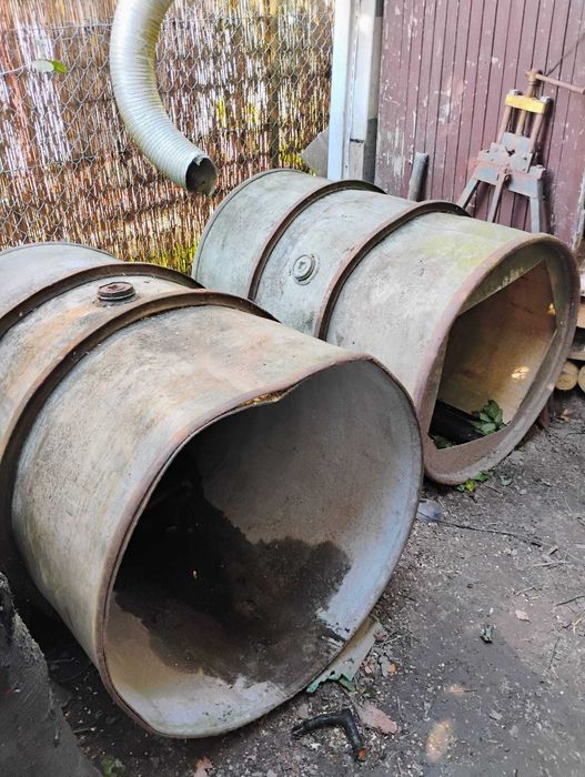 beczki metalowe - 500 l na deszczówkę lub brudne płyny