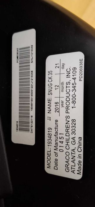 Cadeirinha infantil Graco SnugRide 35
